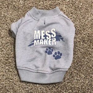 Gray 'Mess Maker' Dog Sweater